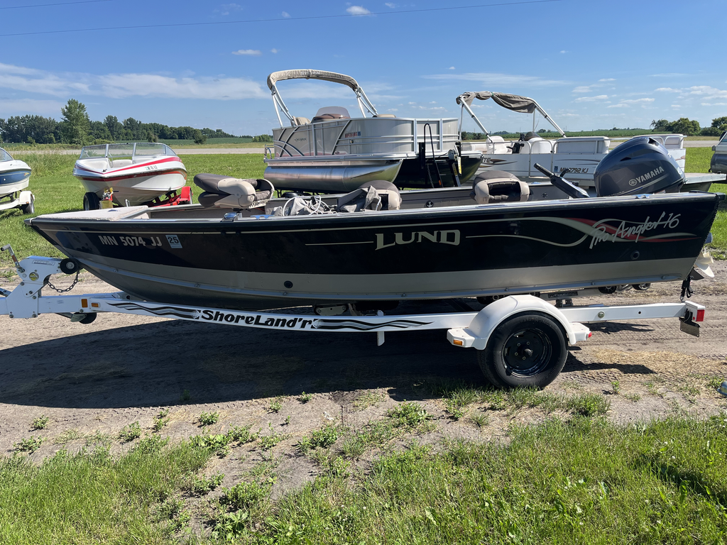 2002 Lund Pro Angler 16 Fishing Boat | 2015 Yamaha 4-Stroke Tiller & Roller Trailer