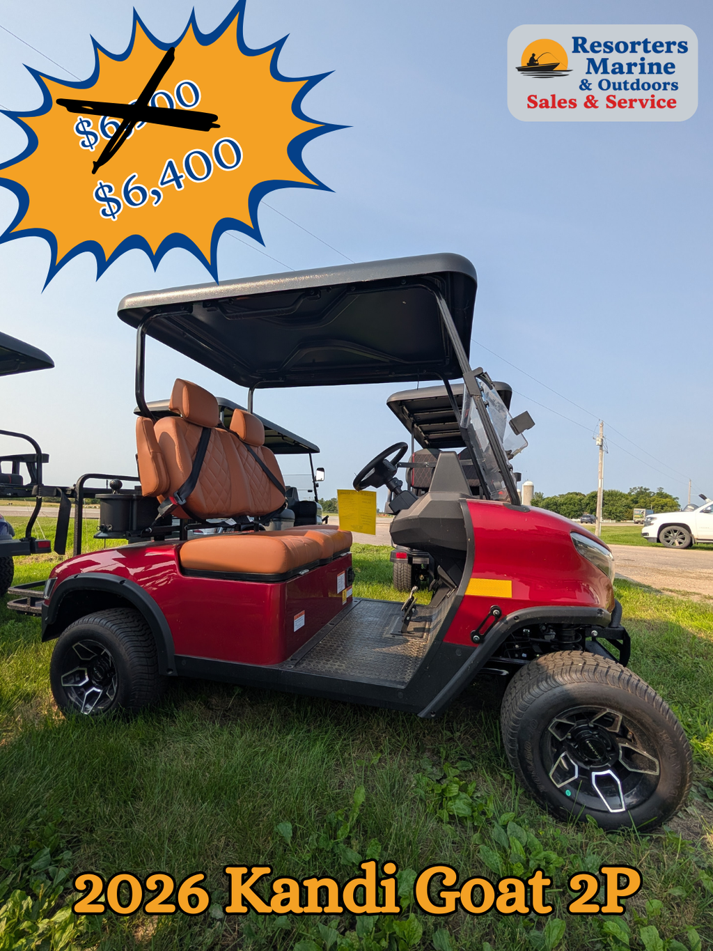 2026 Kandi Goat 2P Electric Golf Cart – Tournament Featured Special ($500 OFF)