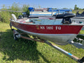 1974 Lund 14' Aluminum Fishing Boat – 25 HP Mercury Tiller & Spartan Roller Trailer
