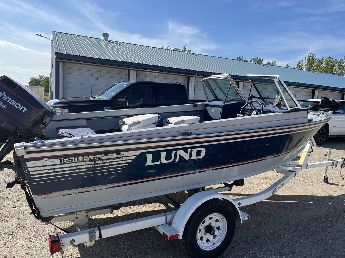 1989 Lund 1650 Tyee 16.5' Aluminum Fishing Boat – Evinrude 90 HP Outboard & Roller Trailer – $3,900