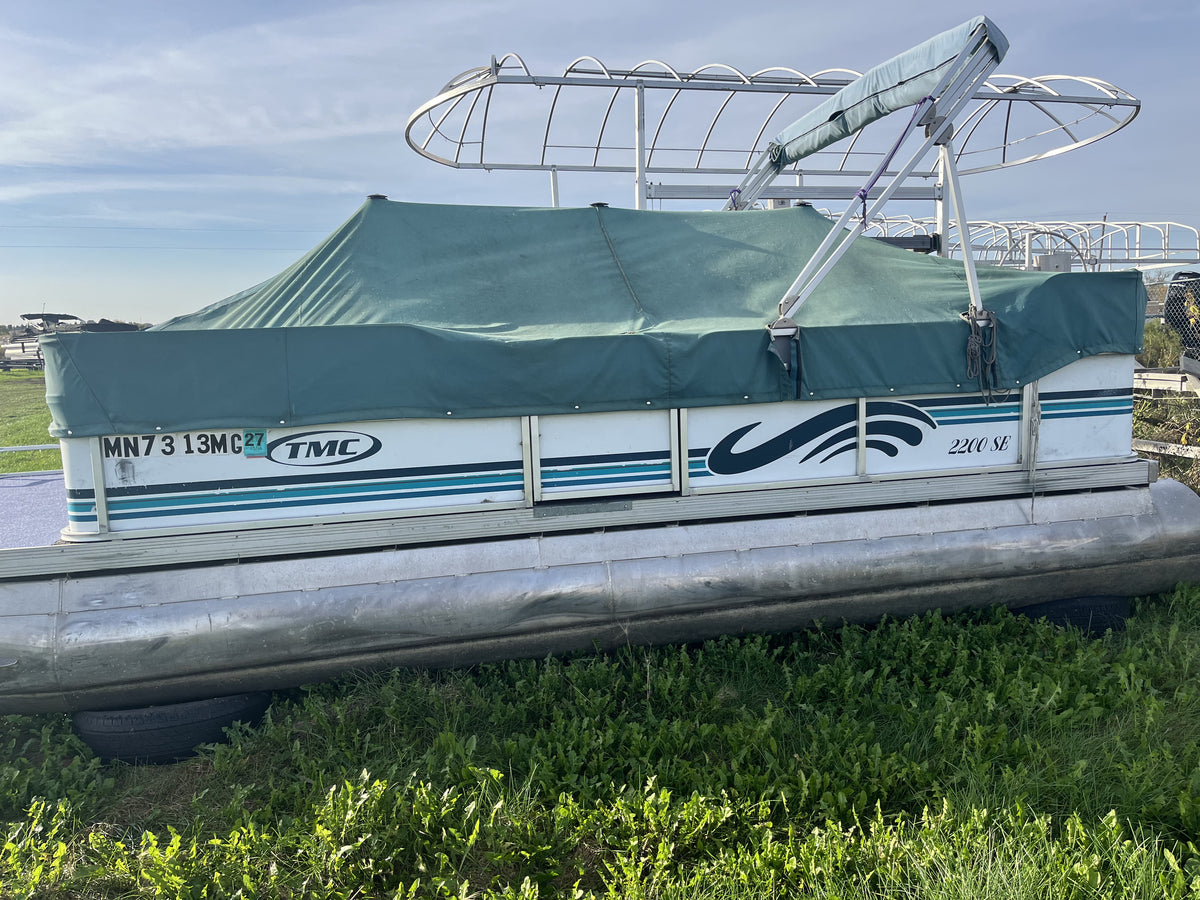 2001 TMC 22' Pontoon Boat (Cruise Layout), Scissor Trailer, $5,900