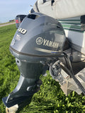 2021 Yamaha 40 HP 4-Stroke Outboard Motor (Remote Steer, Low Hours), $5,500
