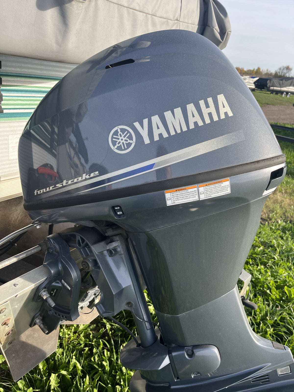 2021 Yamaha 40 HP 4-Stroke Outboard Motor (Remote Steer, Low Hours), $5,500