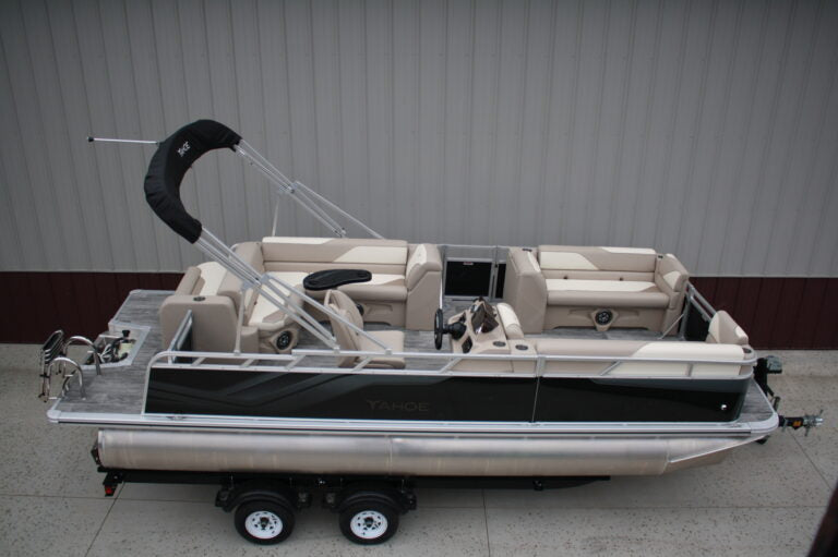 21 ft. Tahoe Sport CRB Tritoon, Mercury 150 HP 4-Stroke, Dual-Axle Trailer, $48,900