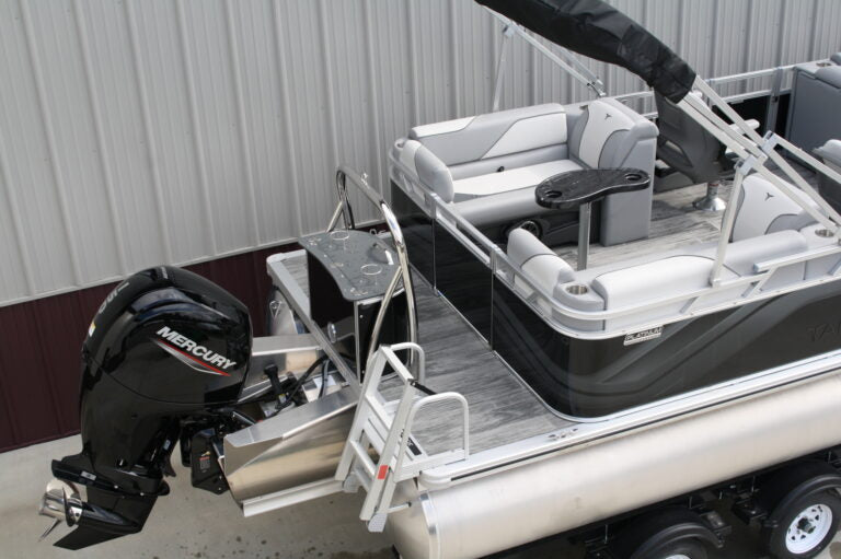2026 Tahoe / Avalon Sport Quad Lounger 2180 Tritoon, Mercury 150 HP 4-Stroke, Dual-Axle Trailer