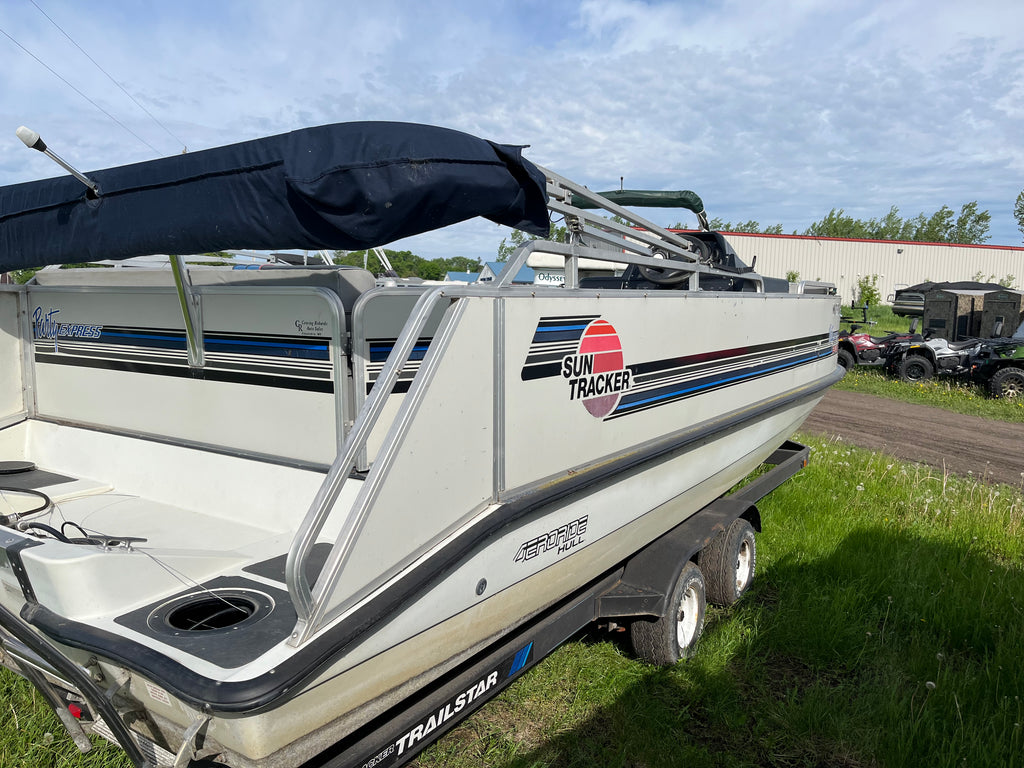1992 Tracker 24' Deck Boat with 2005 Mercury 150 EFI – One Owner – Includes Bunk Trailer