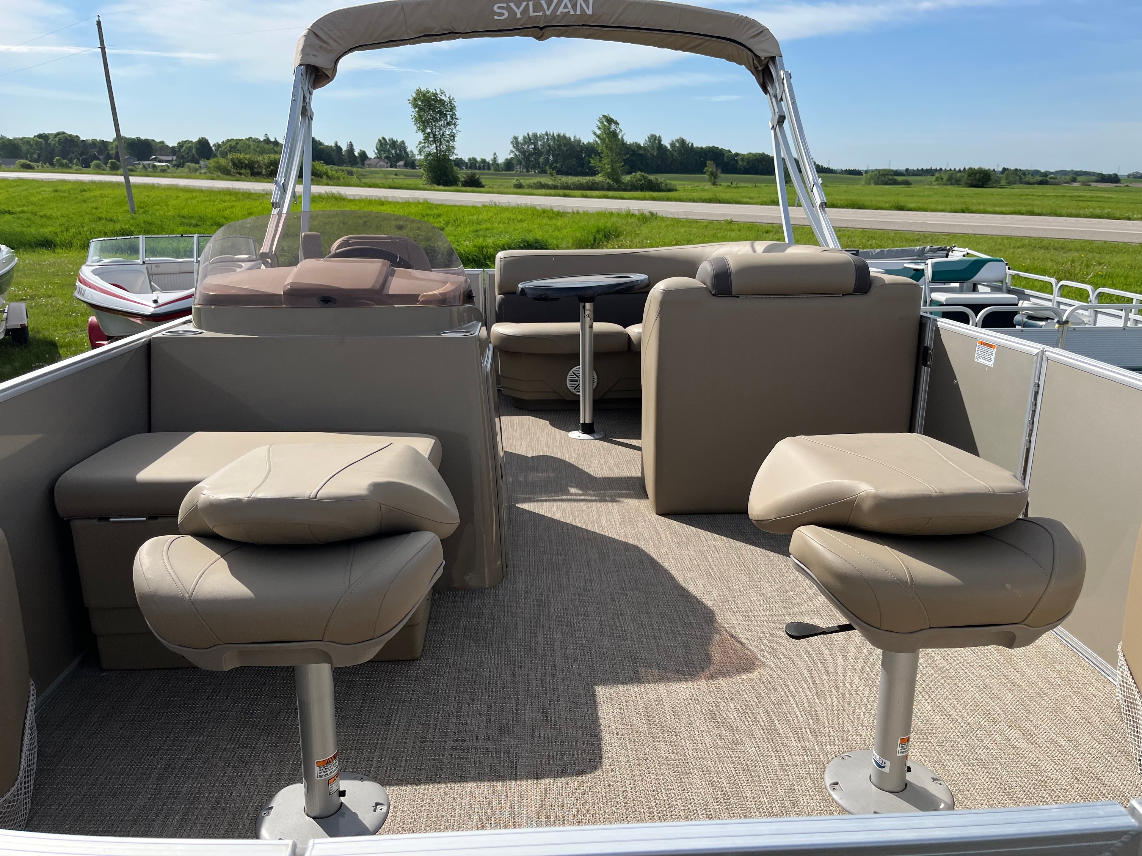 2025 Sylvan 19' Front Fish Pontoon with Yamaha 50HP – Dual Axle Bunk Trailer