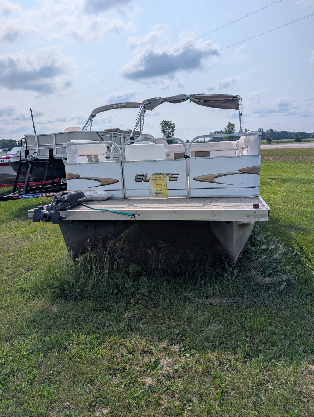 2008 Elete 19' Cruise Pontoon w/ 60HP Mariner 2-Stroke & Power Anchor