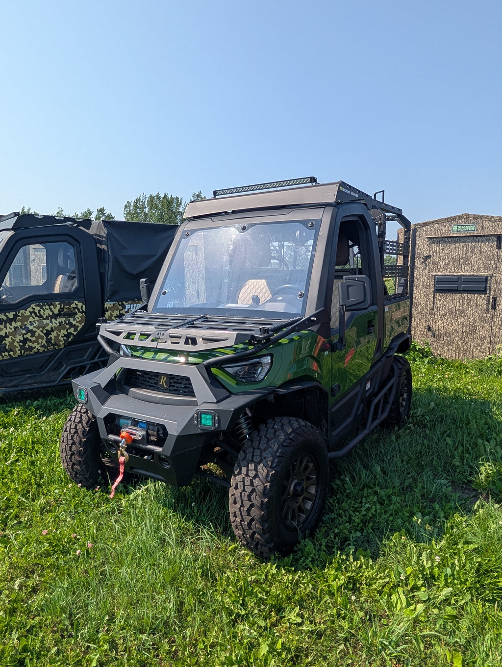 2025 Hisun Remington 750 4x4 UTV – Tactical Green, Full Cab Enclosure, Free Plow Included