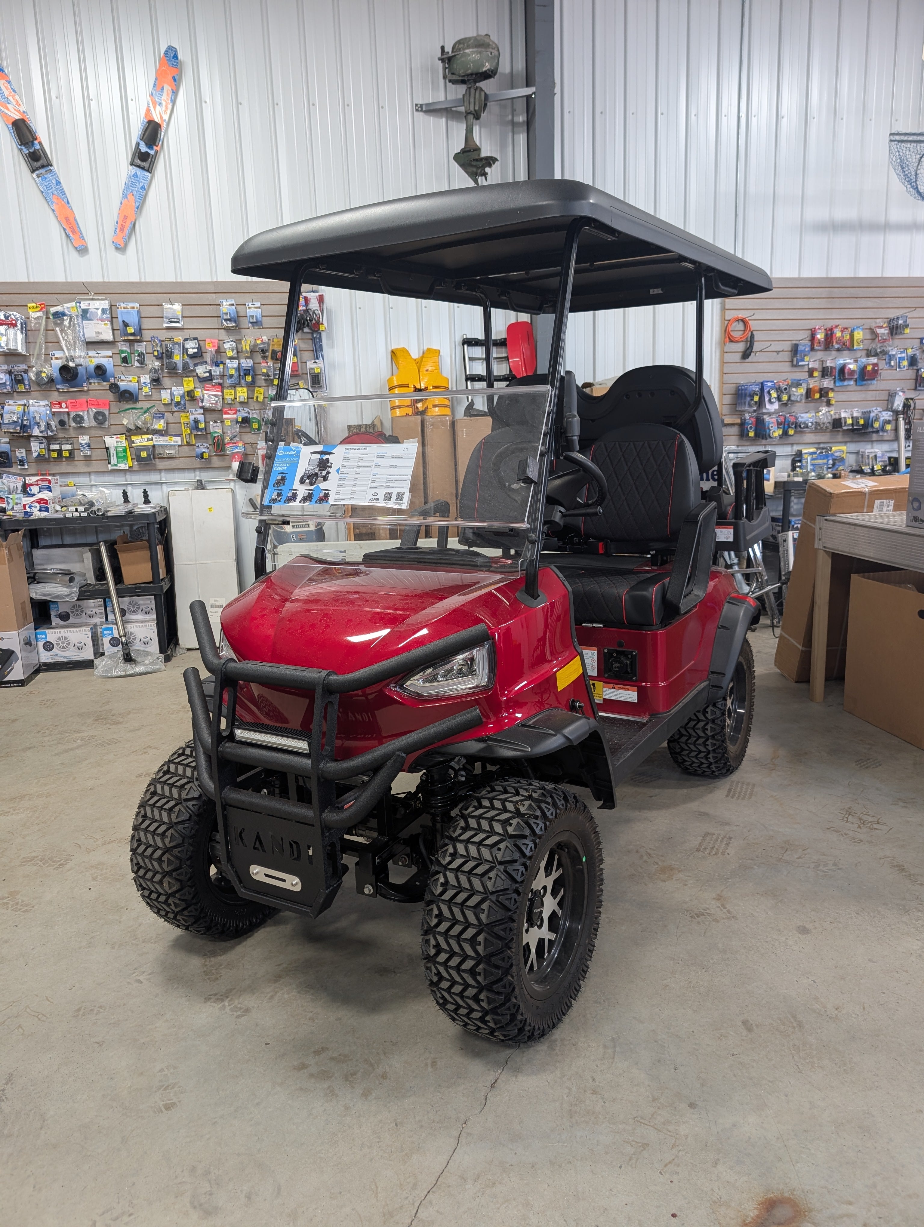 2026 Kandi Element 4 PRO Electric Golf Cart – Crimson Red – Tournament Featured Special ($500 OFF)