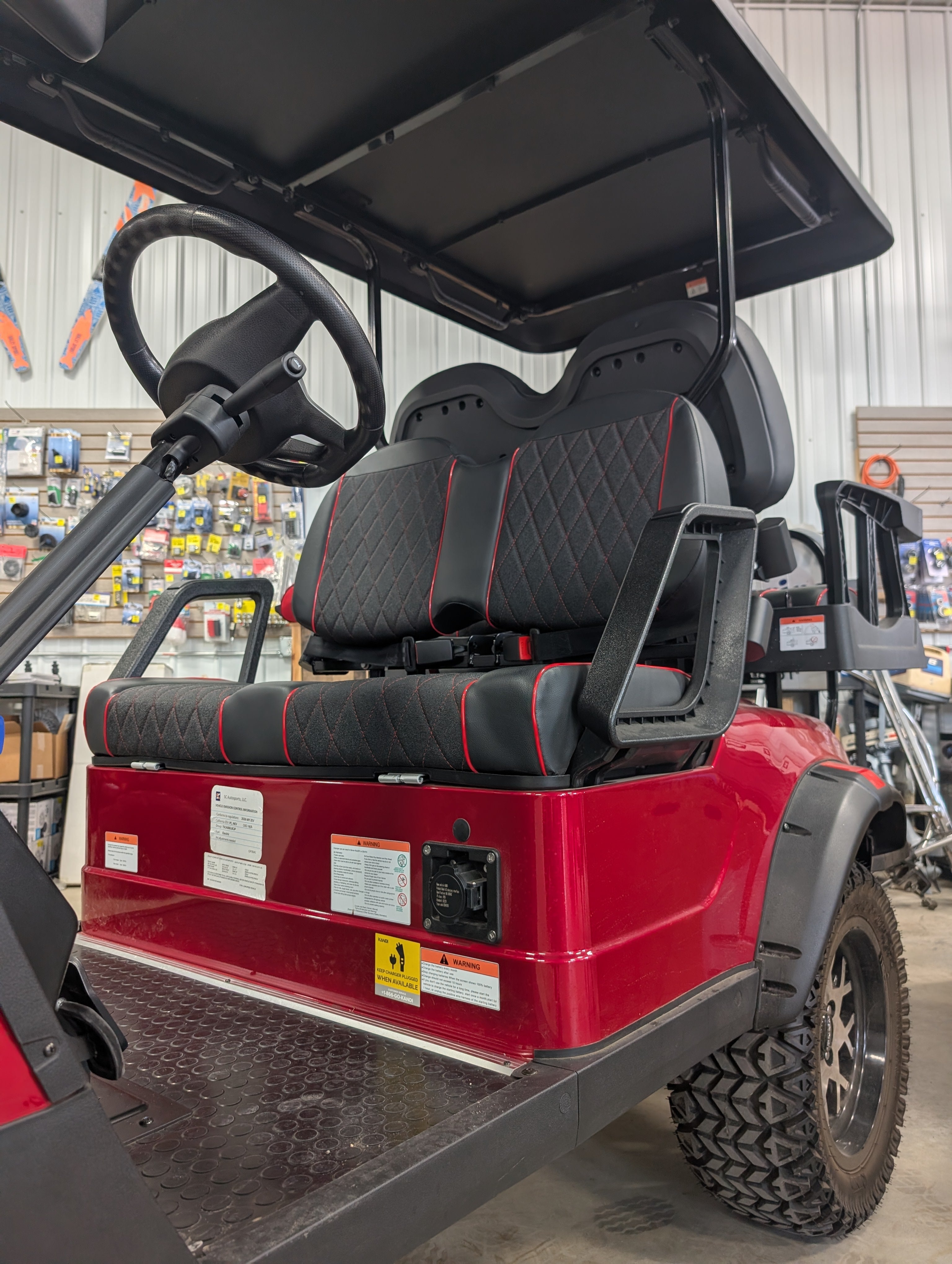 2026 Kandi Element 4 PRO Electric Golf Cart – Crimson Red – Tournament Featured Special ($500 OFF)
