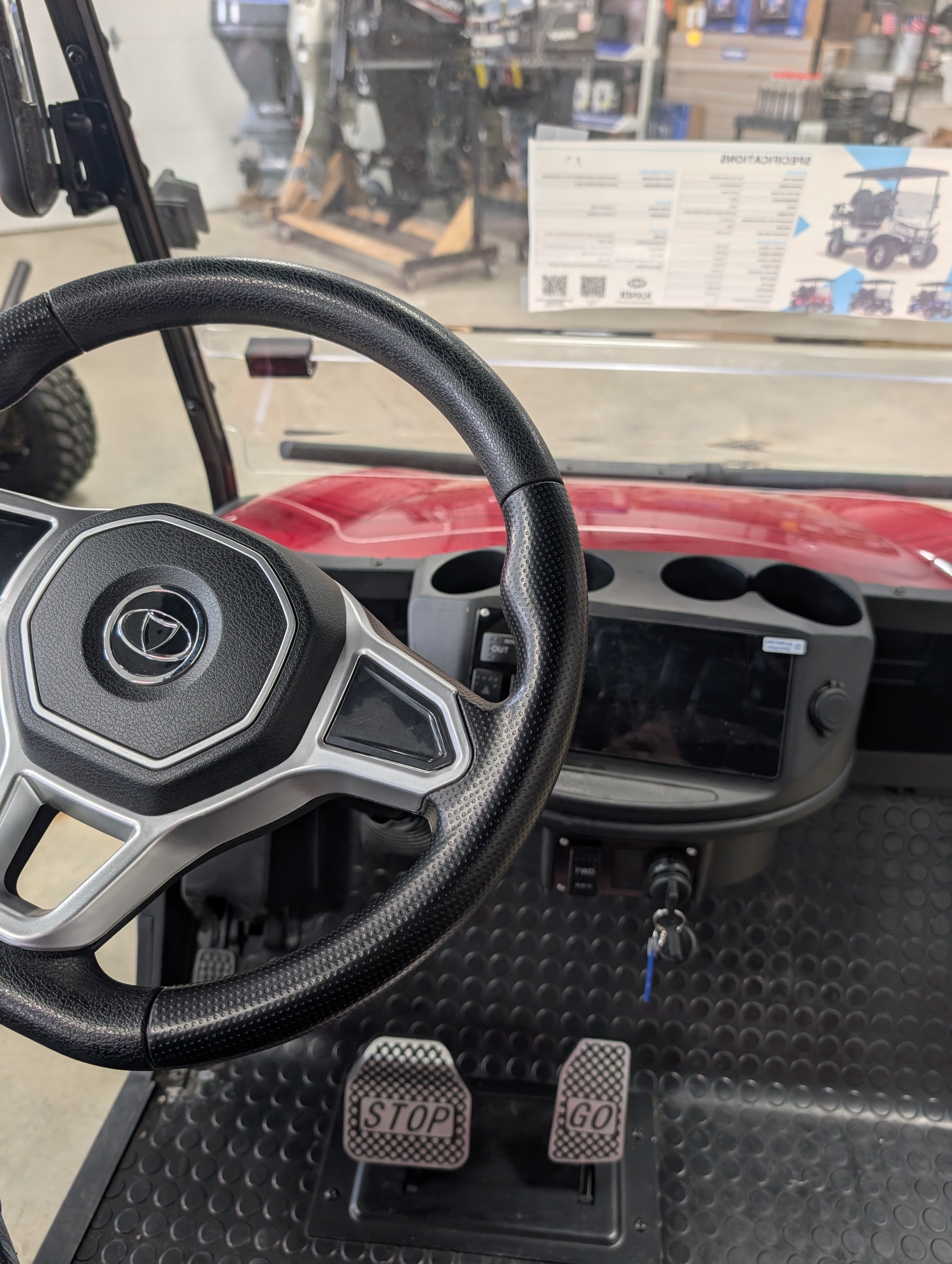 2026 Kandi Element 4 PRO Electric Golf Cart – Crimson Red – Tournament Featured Special ($500 OFF)