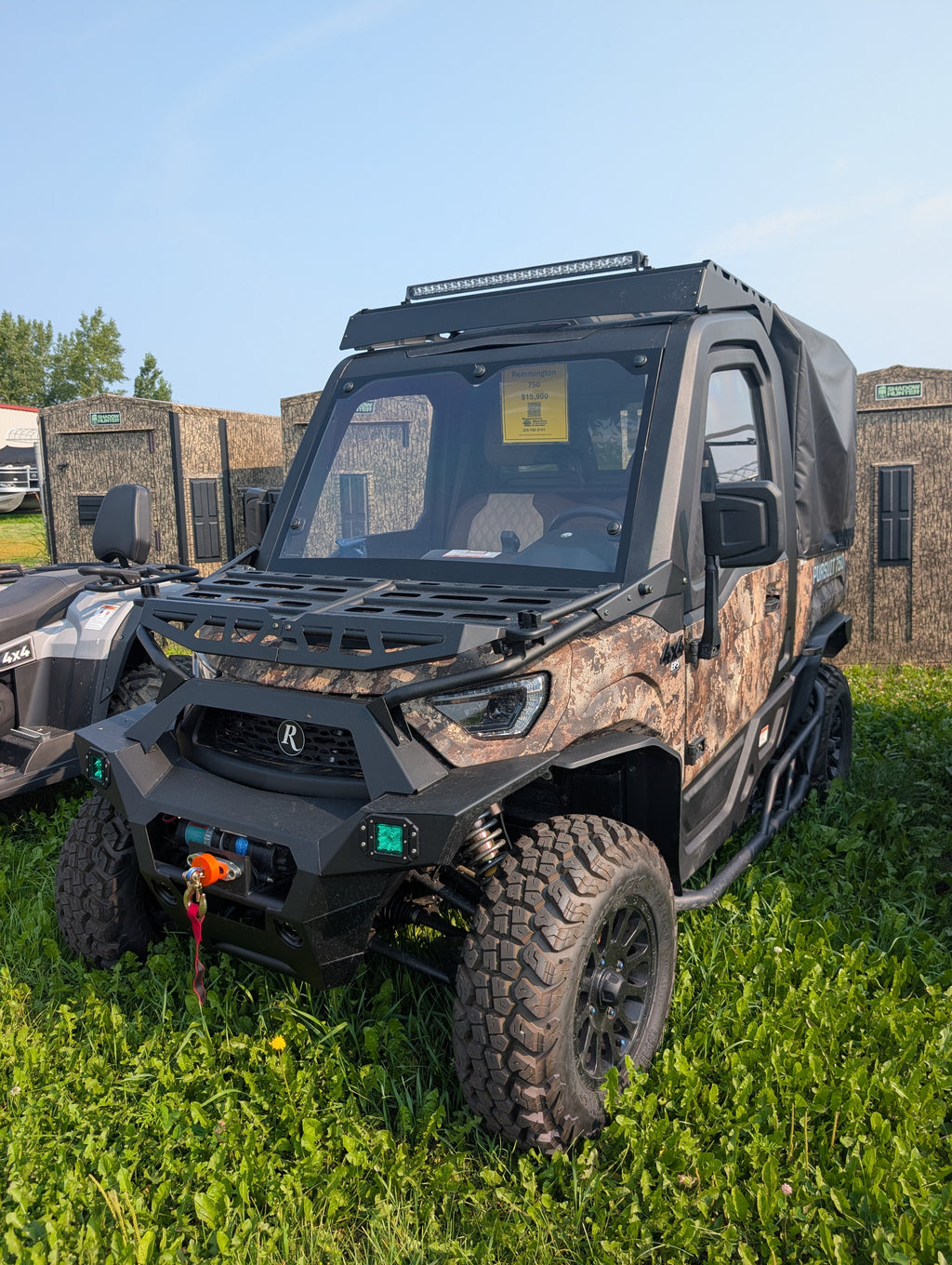 2025 Hisun Remington Pursuit 750 4x4 UTV – Timber Camo, Enclosed Cab, Soft Bed Topper & 3,500 lb Winch – $15,900