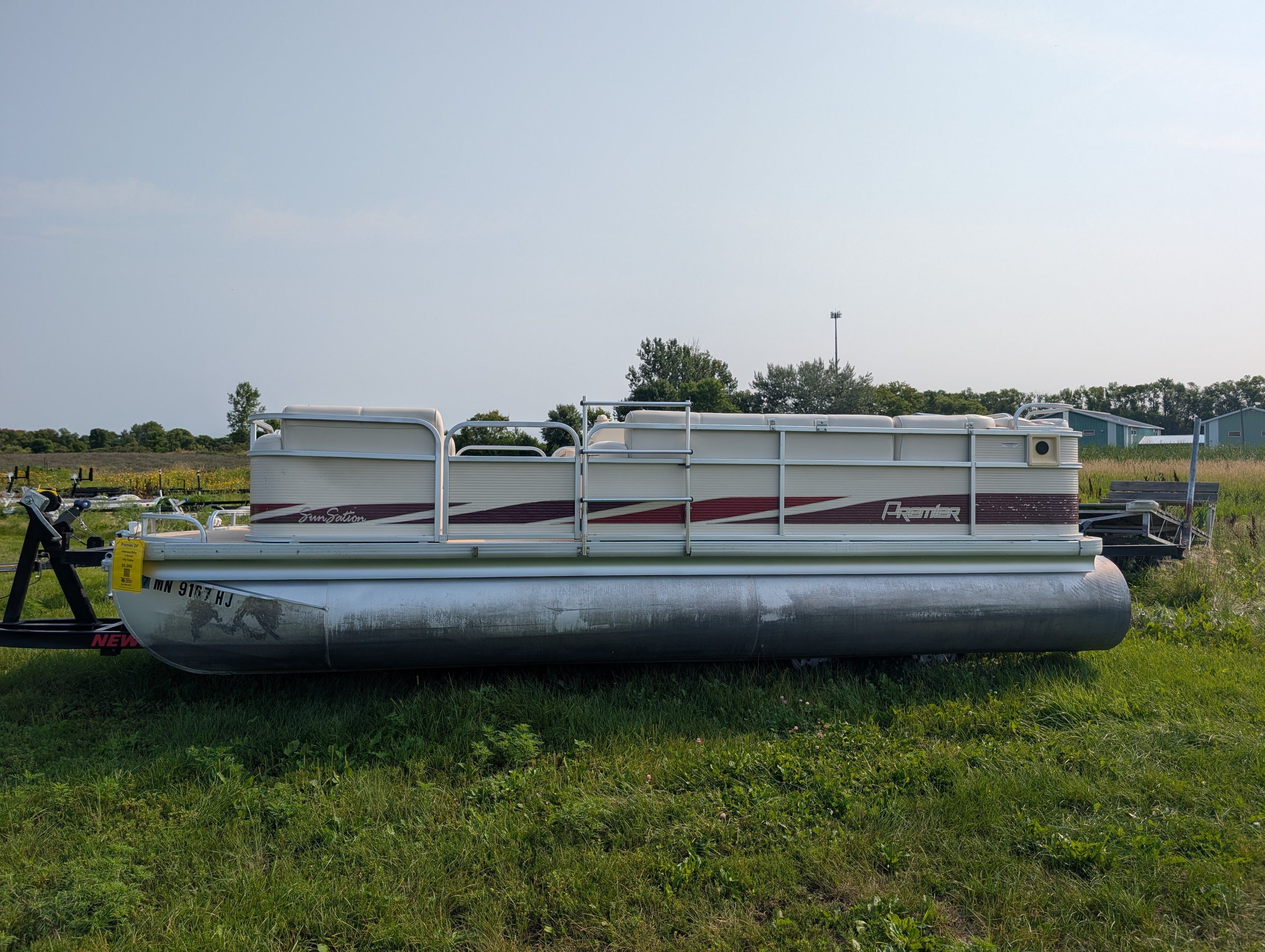 1997 Premier 20' SunSation Pontoon w/ 1997 Mercury 90HP 2-Stroke Outboard (One Owner!)