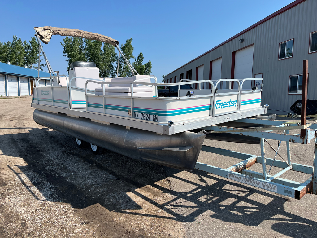 1994 Forester 20' Pontoon with 2003 Evinrude 40HP – Scissor Trailer